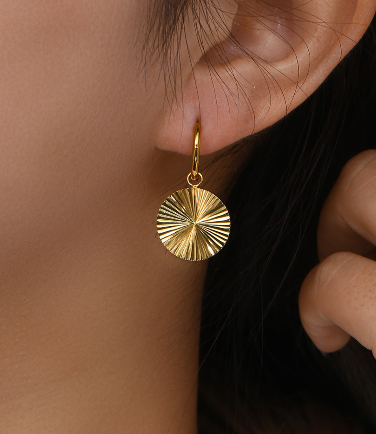 Circle Charm Earrings