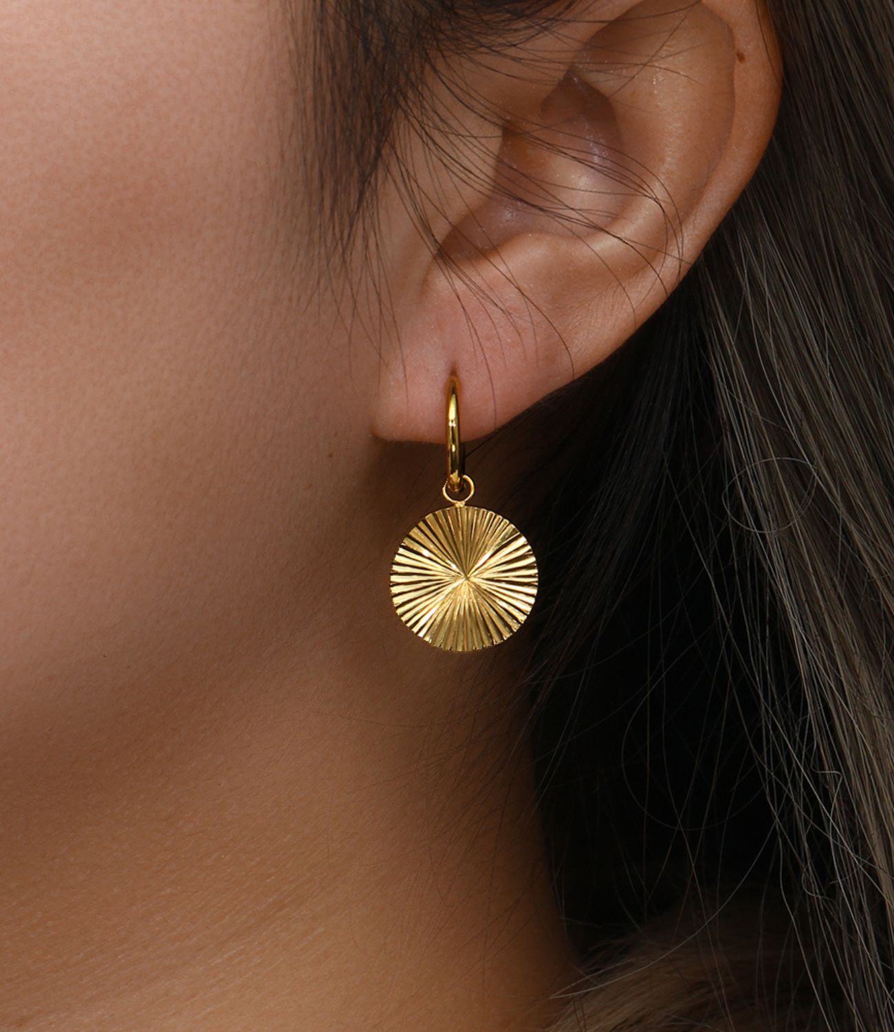 Circle Charm Earrings