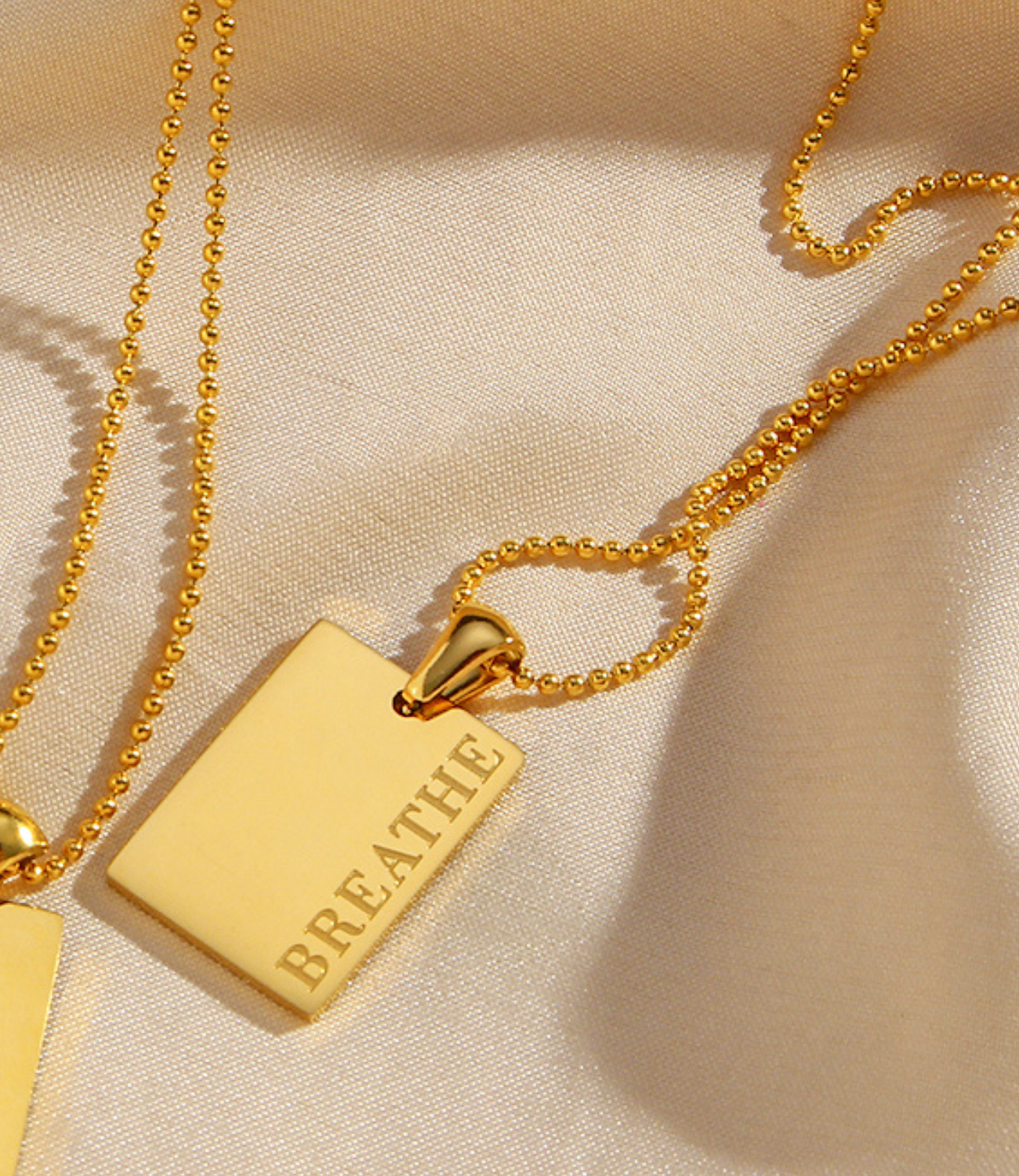 Breathe Necklace Gold