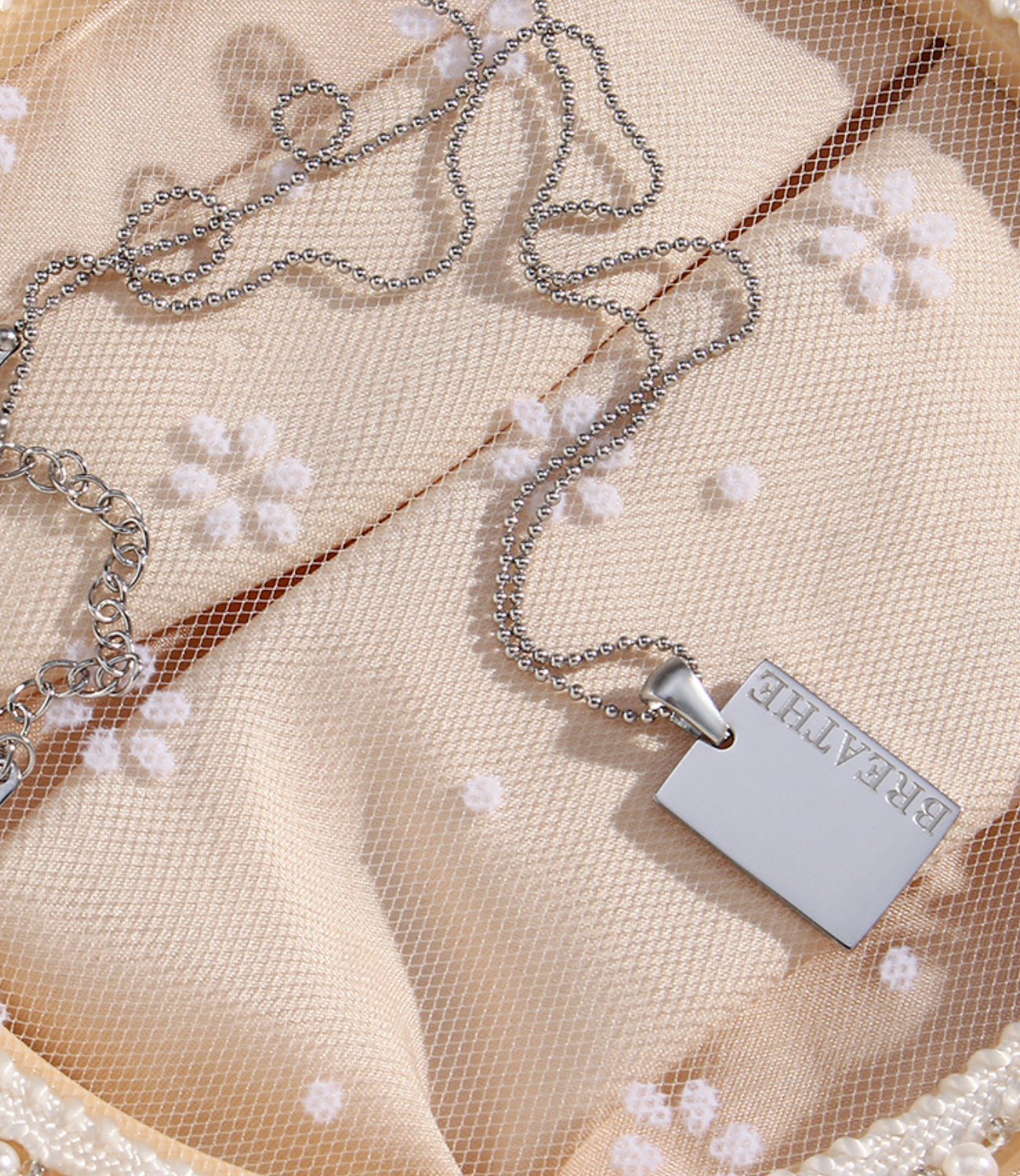 Breathe Necklace Silver
