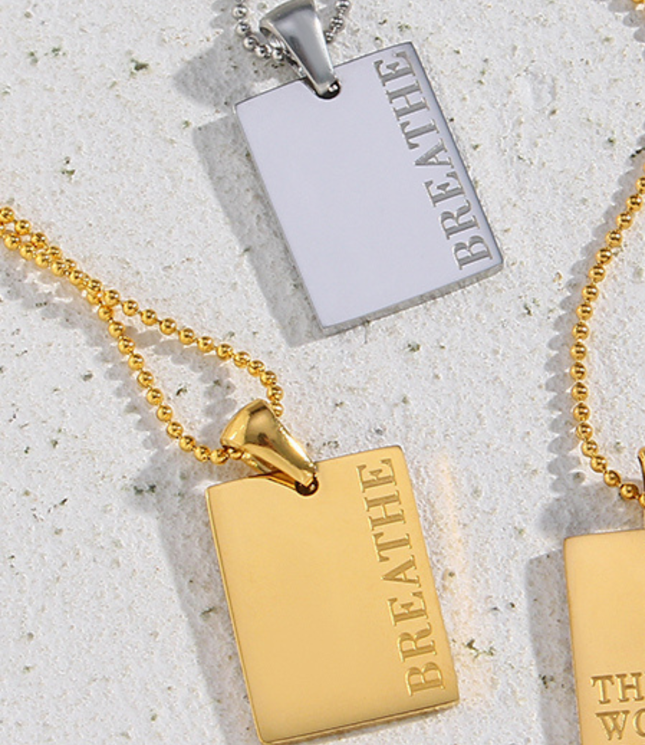 Breathe Necklace Silver
