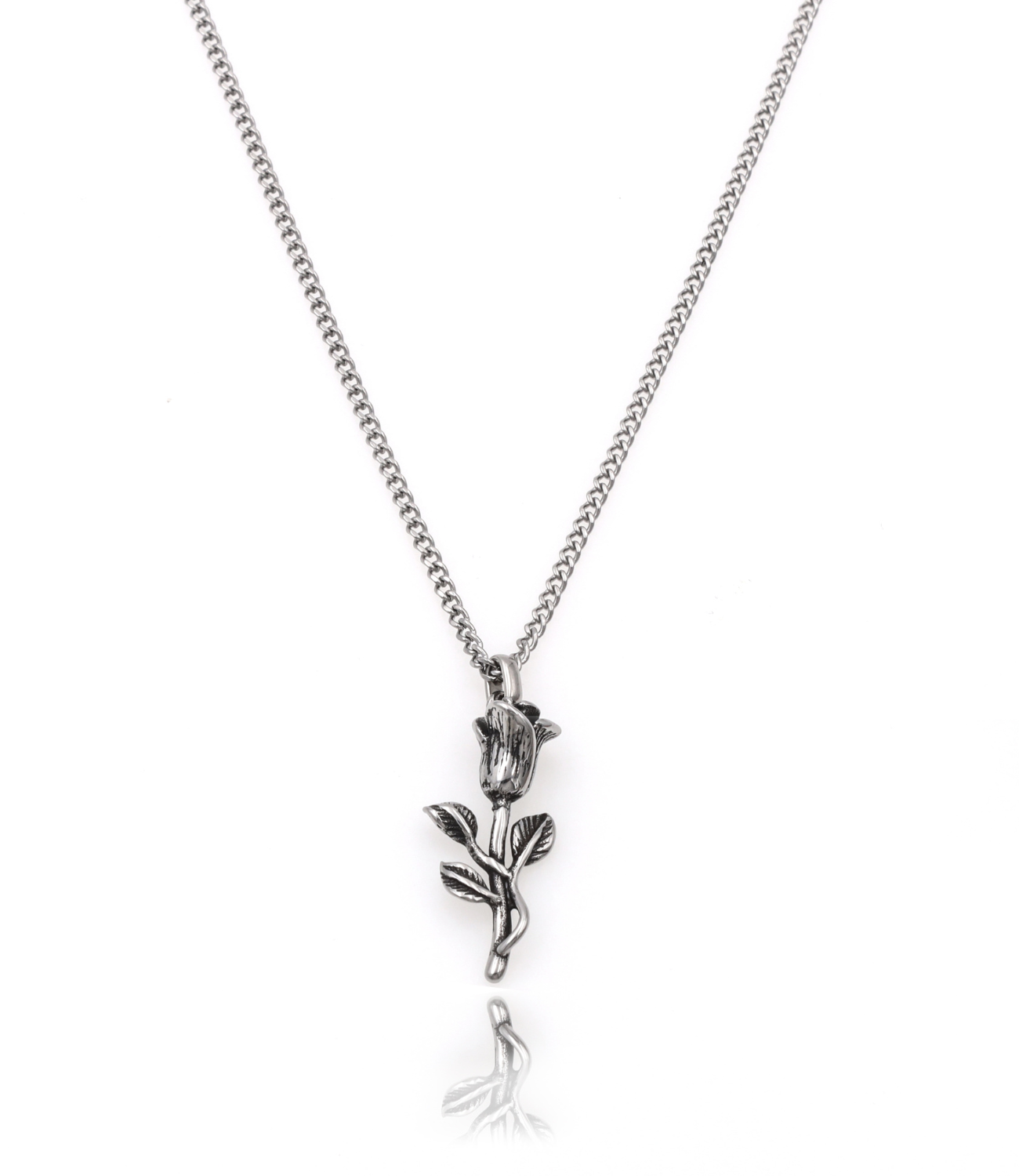 Rose Necklace Silver